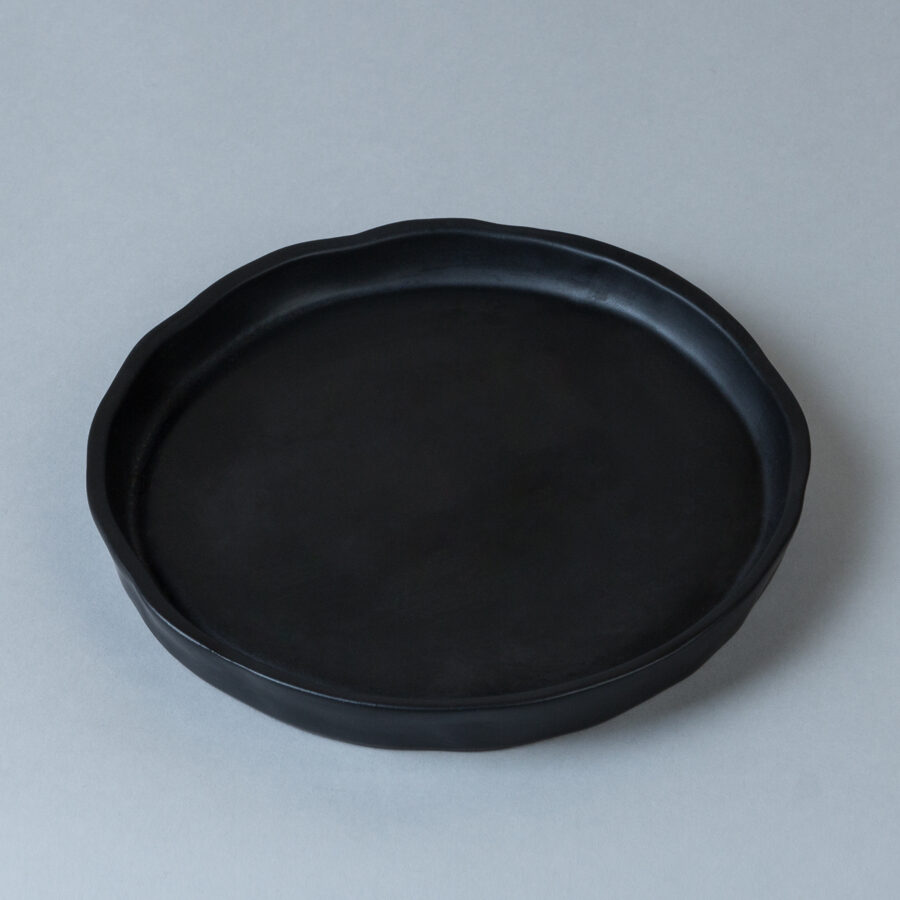Ceramic Salad Plate, Satin Black