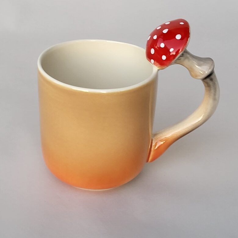 Sēņu krūze, lakoniska, oranžs gradients