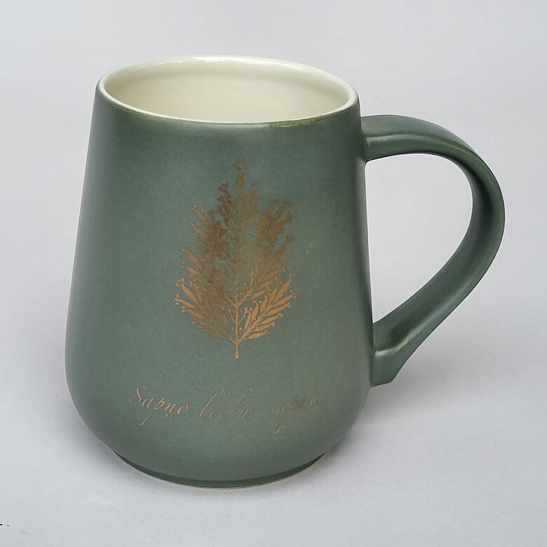Keramikas krūze "Sapņo...", Zaļa