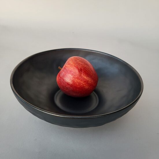Large bowl, satin black