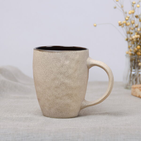 Large and Medium Ceramic Mug, Speckle Beige