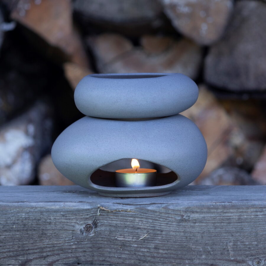 Dailrade Ceramics akmens pelēka keramikas aromlampa