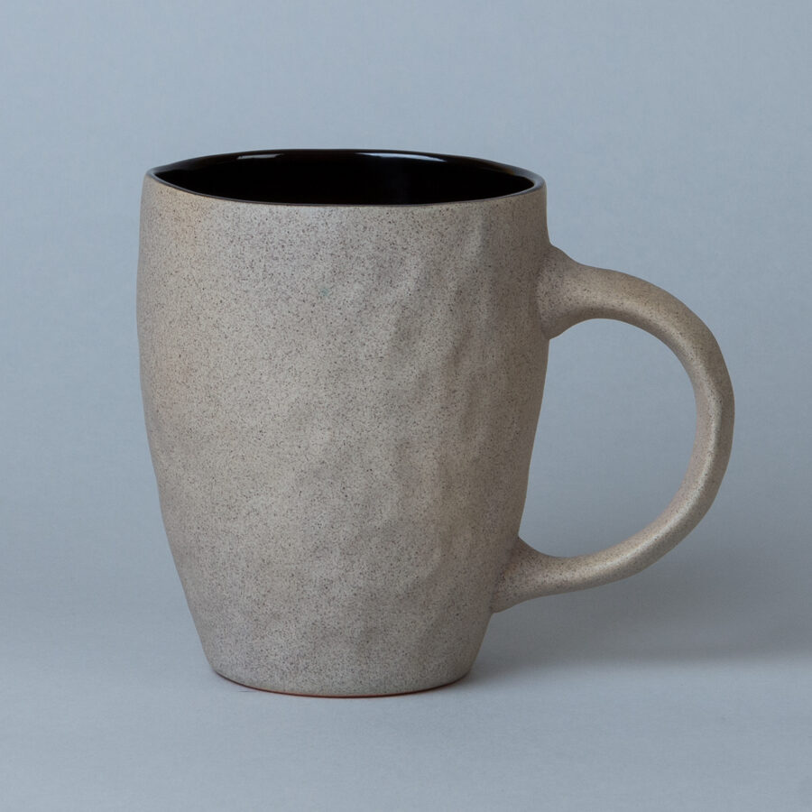Dailrade Ceramics 500 ml | 17 oz large ceramic mug in speckle beige matt glaze